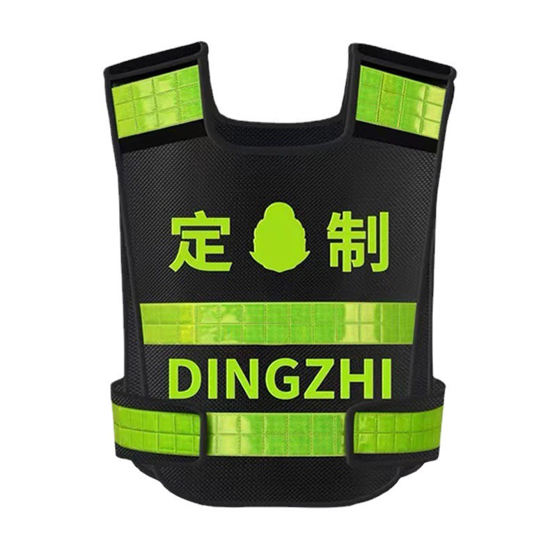 Svartur umferðaröryggisvesti