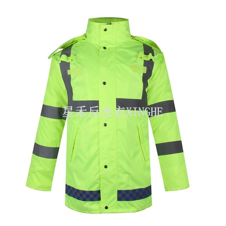 Öryggis endurskinsregnfrakkar