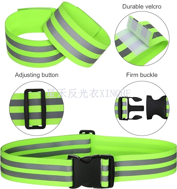 Öryggisendurskinsband PT belti Hugsandi mittisbelti fyrir handlegg, úlnlið, ökkla, fótlegg Hlaupa Hjólreiðar Göngumaraþon