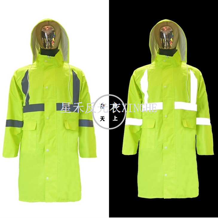 Traffic Sanitation Reflective Raincoat gallarnir